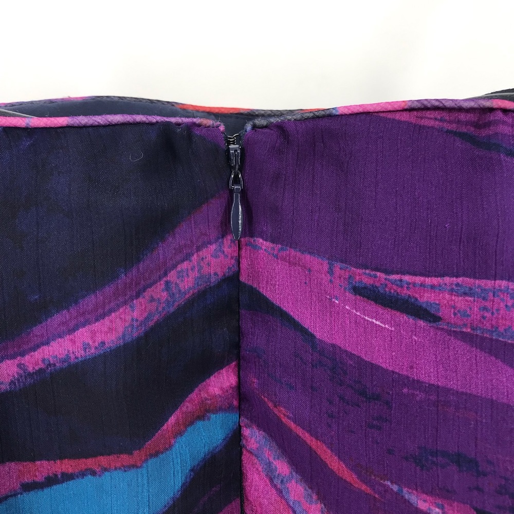 🌿 Banana Republic Purple Blue Strapless Dress - Picture 3 of 4